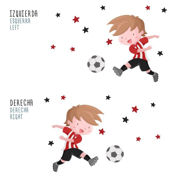 Enfant footballeur. Athlétique - Vinyles pour enfants