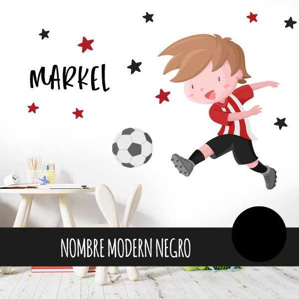 Niño jugador de fútbol. Athletic - Vinilos infantiles