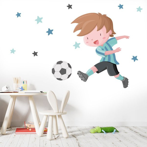 Tria color! Nen jugador de futbol - Vinils infantils