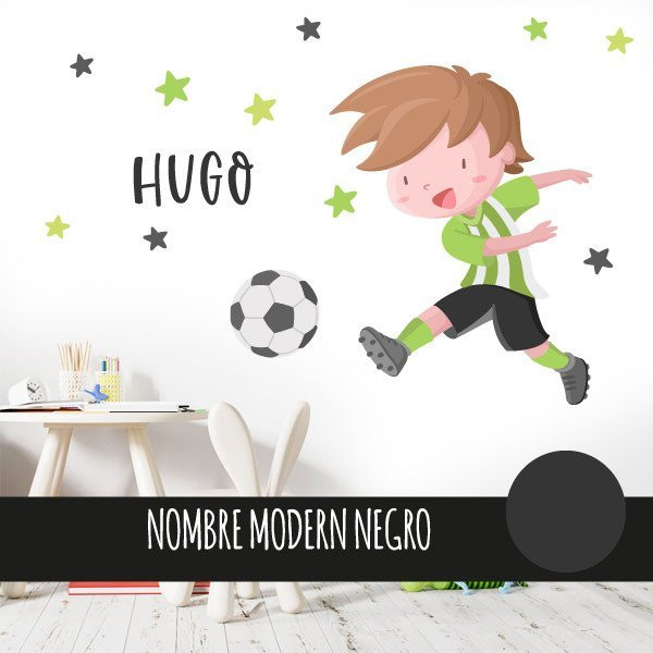 Tria color! Vinil decoratiu Nen jugador de futbol - Vinils infantils
