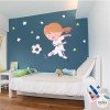 Soccer player girl. Madrid - Children's stickers
