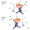 Fille de joueur de football. Barça - Stickers pour enfants