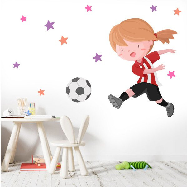 Nena jugadora de futbol. Athletic - Vinils infantils