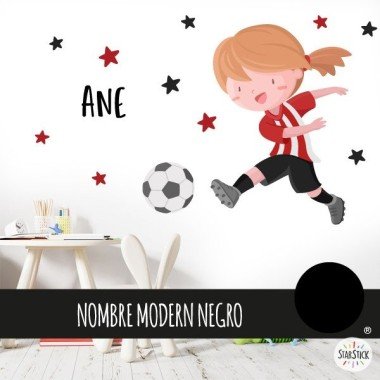 Girl soccer player. Athletic - Children's vinyls