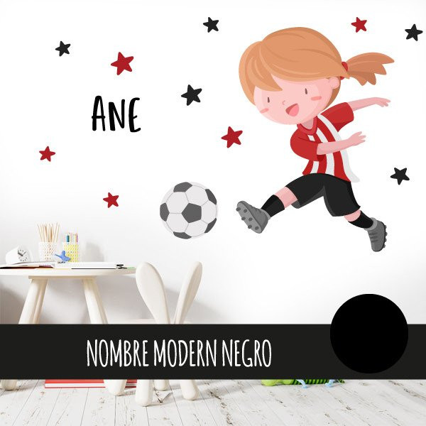 Nena jugadora de futbol. Athletic - Vinils infantils