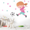 Choose colour! Soccer player girl - Children's stickers for girls
