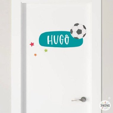 Vinyl with name. Soccer ball - Personalized children's decoration