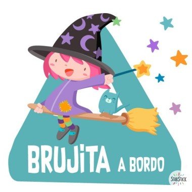 Little Witch on Board - Baby on Board Adhesive Triangle