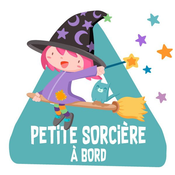Bruixeta a bord. Adhesiu per a cotxe Nadó a bord