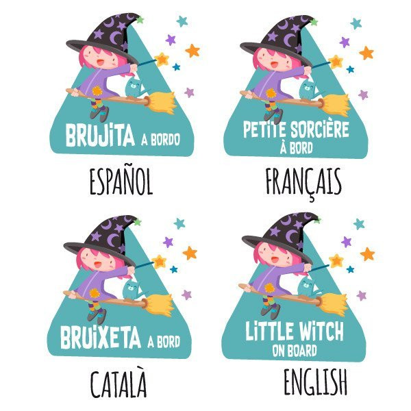 Bruixeta a bord. Adhesiu per a cotxe Nadó a bord