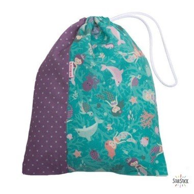 Personalized cloth bags for snacks – Mermaids and dolphins