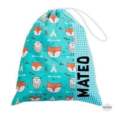 Personalized children's cloth bag - Forest animals