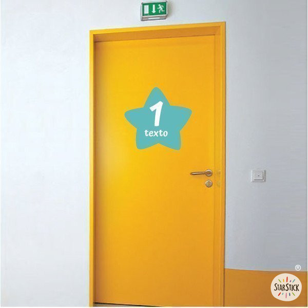 Pancarte pour portes d'écoles - Étoiles colorées