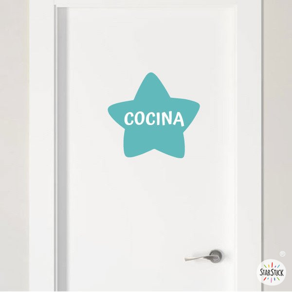 Pancarte pour portes d'écoles - Étoiles colorées