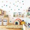 Vinilos decorativos de confetis en tonos tierra y verde