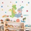 Schools and libraries wall stickers - Dragon and knight reading