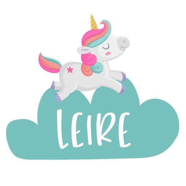 Magical unicorn - Personalized children's vinyl with the name