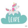 Magical unicorn - Personalized children's vinyl with the name