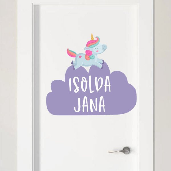 Magical unicorn - Personalized children's vinyl with the name
