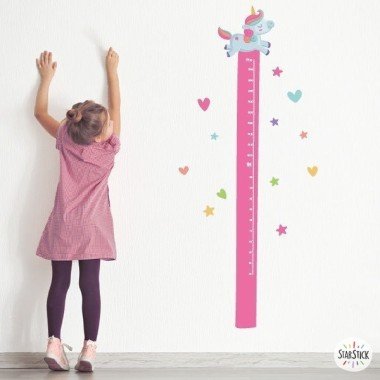 Magical Unicorn Meter - Sticker mural enfant pour filles et garçons