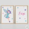 2 Cuadros infantiles para niña - Hada mágica