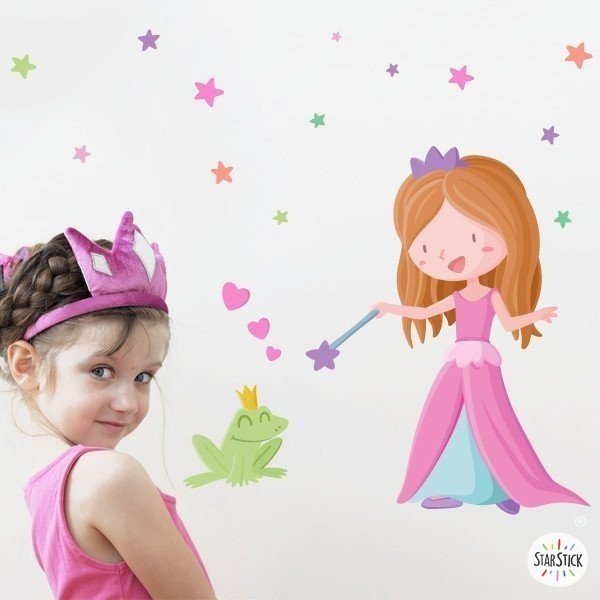 Vinil infantil nena - Princesa i el gripau - vinil decoratiu per a nenes