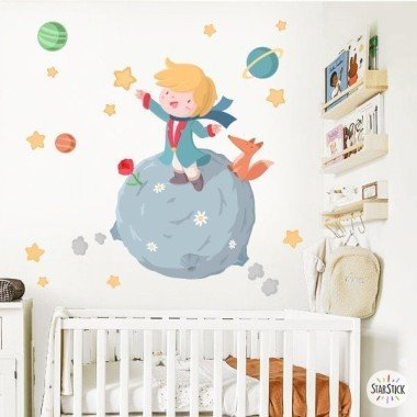 Baby kids wall sticker - Little prince boy. Decorative children's vinyls for children
