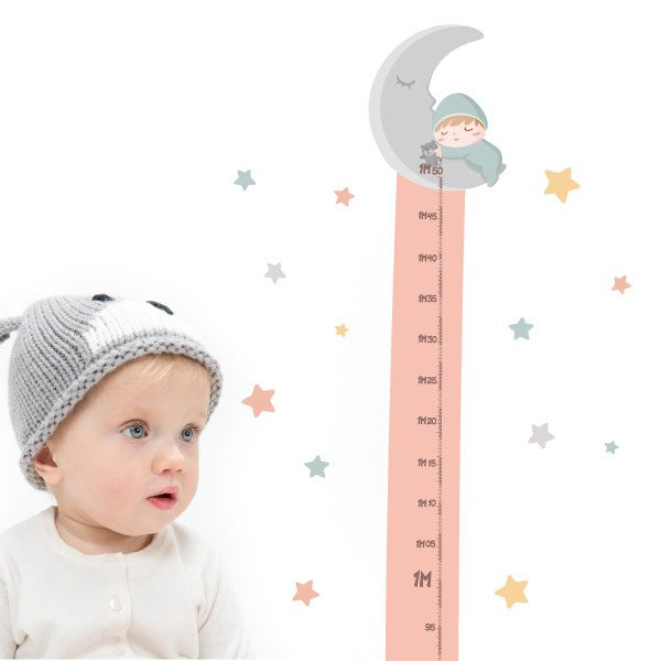 Medidor Bebé en la luna - Vinilos infantiles
