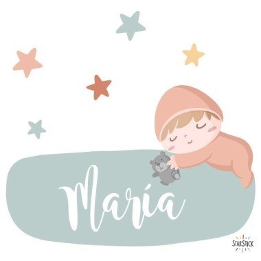 Baby on the moon - Unique and personalized stickers for your baby