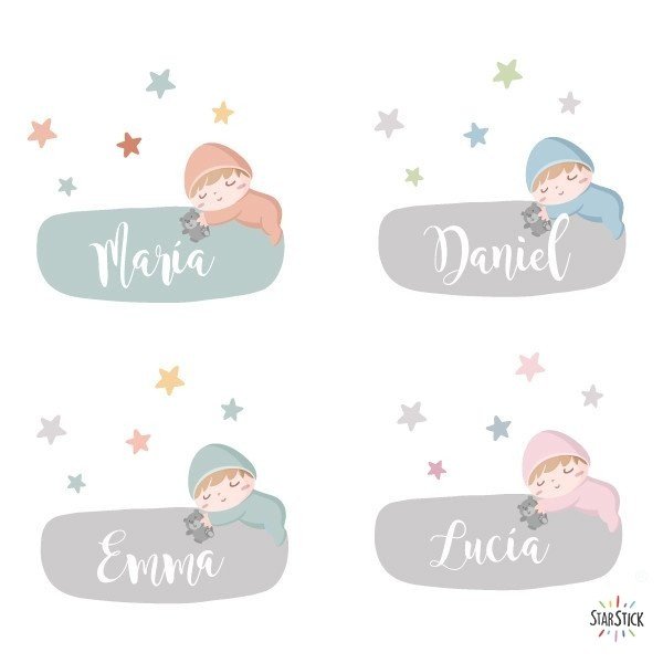 Bebé en la luna - Vinilos únicos y personalizados para tu bebé