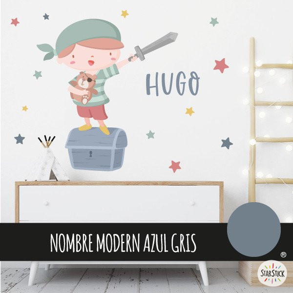 Súper niño pirata - Vinilos infantiles decorativos originales para niños y bebés