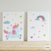 Tableaux décoratifs pour filles. Licorne magique