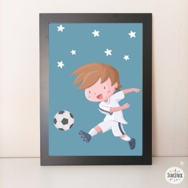Imprimé décoratif pour enfants - Garçon de joueur de football. Madrid