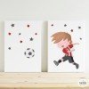 Tableaux pour enfants. Enfant joueur de football de l’Athletic. Décoration enfant