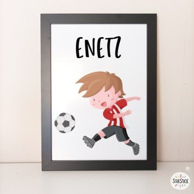 Làmina decorativa infantil - Nen jugador de futbol. Athletic