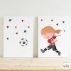 Pack de 2 quadres personalitzables - Nena jugadora de futbol. Athletic