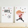 Pack de 2 quadres personalitzables - Nena jugadora de futbol. Athletic