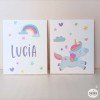 Tableaux décoratifs pour filles. Licorne magique