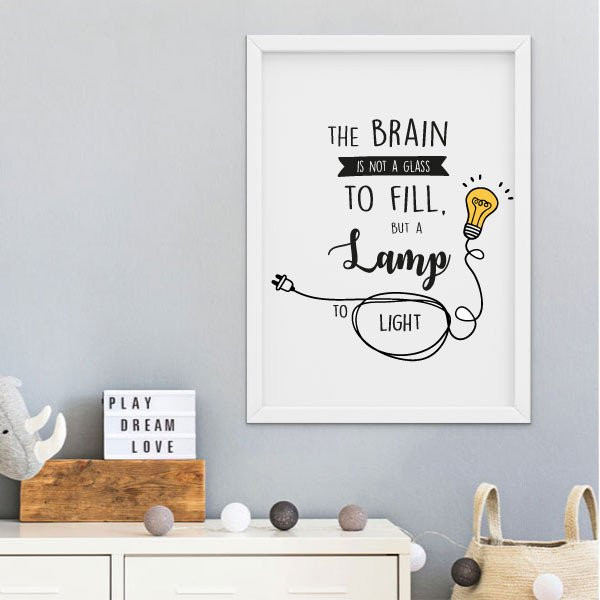 Designer paintings - The brain is a lamp to be lit