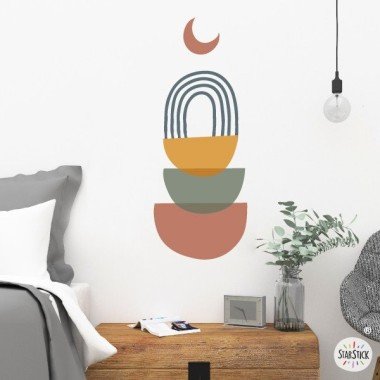 Decorative vinyl for the home - Mount and moon - Wall decoration