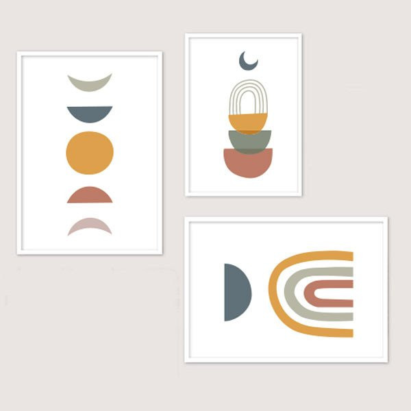 Lámina decorativa - Monte y luna - Decoración hogar