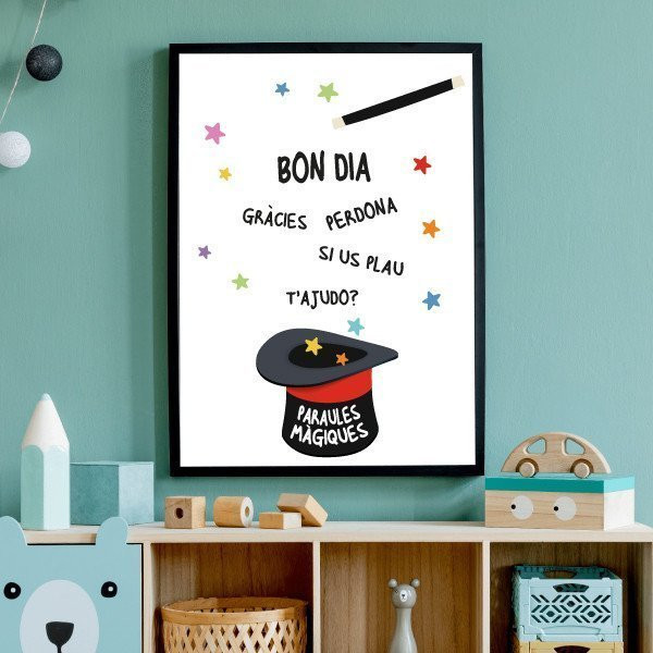 Affiche décorative - Les mots magiques - Choisissez la langue!