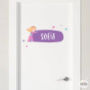 Vinilos infantiles personalizados con nombre - Princesa - Decoración infantil