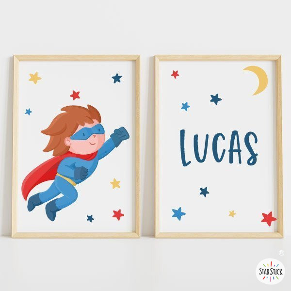 Superhero StarStick. Children's Decorative Prints