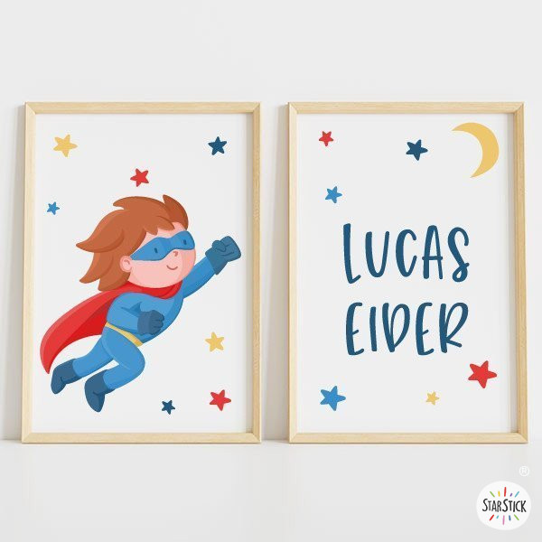 Superhero StarStick. Children's Decorative Prints