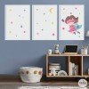 3 tableaux enfant personnalisables - StarStick Superheroine