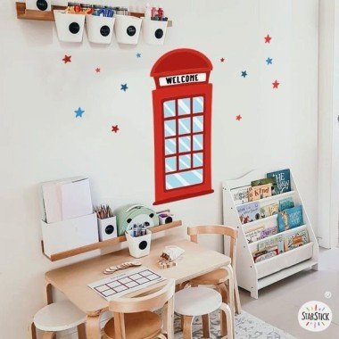 Decorative sticker for English classrooms - Telephone booth. london telephone