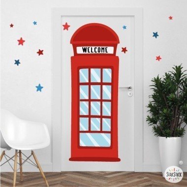Decorative vinyl for English classrooms - Telephone booth. london telephone