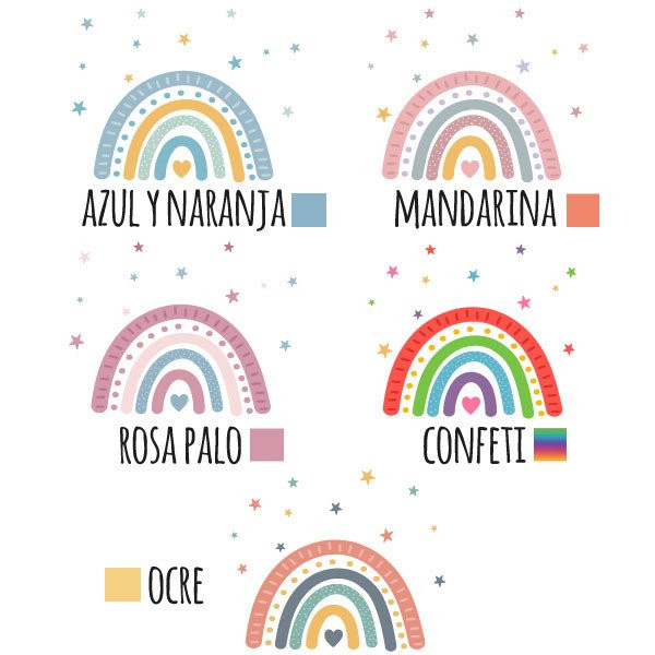 Kids sticker Rainbow with heart - Decorative stickers for girls and boys