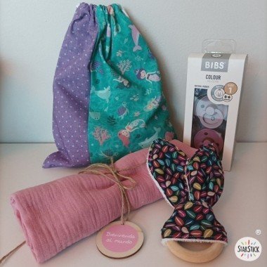 Gift pack for babies - Happy walk! pink tones